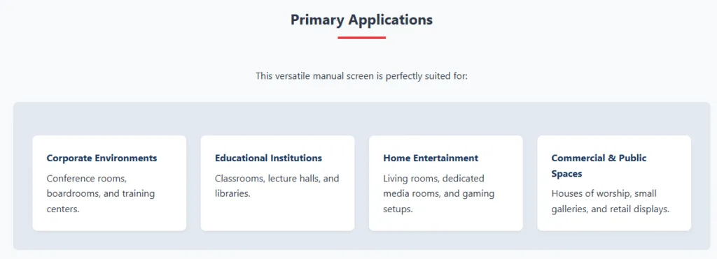Manual Pull Down Screen