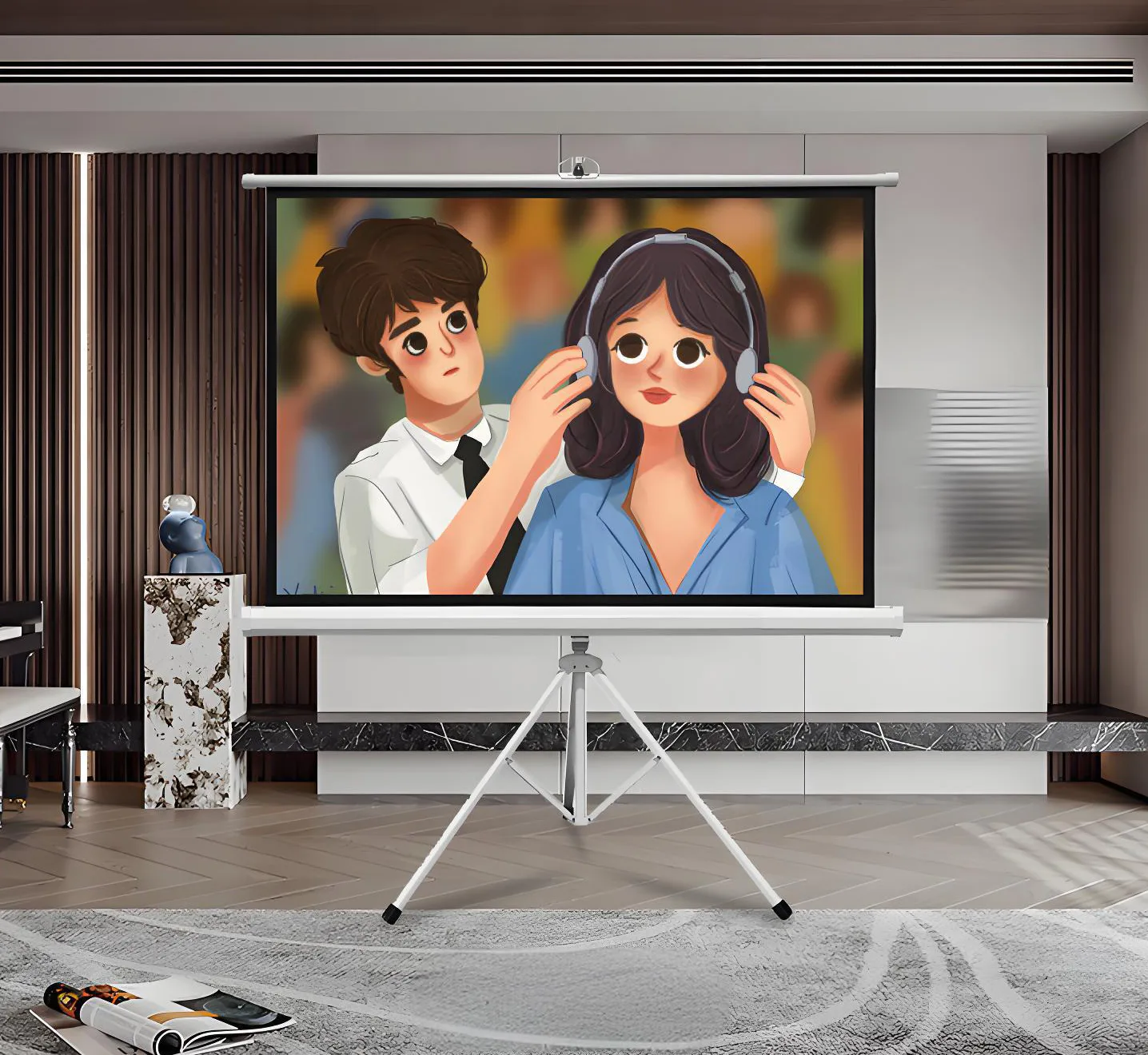 portable tripod projector screen