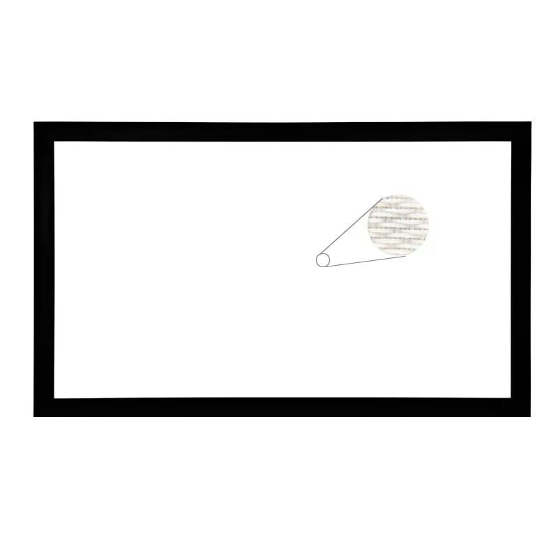 velvet covered acoustically transparent fixed frame screen