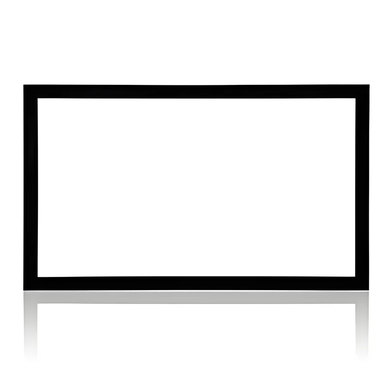 velvet covered fixed frame screen